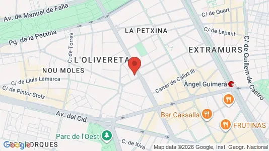 Apartments for rent i Valencia Patraix - kort over placeringen