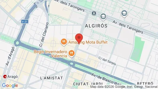 Rooms for rent i Valencia Algirós - kort over placeringen