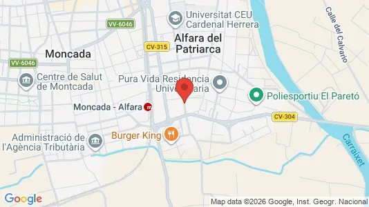 Rooms for rent i Alfara del Patriarca - kort over placeringen