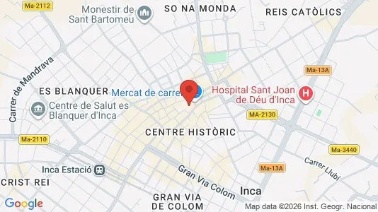 Rooms for rent i Inca - kort over placeringen