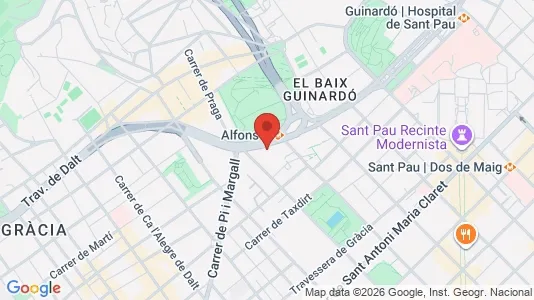 Apartments for rent i Barcelona Eixample - kort over placeringen