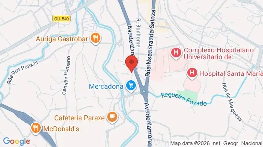 Apartments for rent i Ourense - kort over placeringen