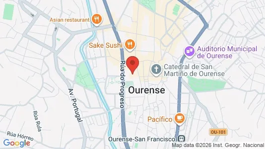 Rooms for rent i Ourense - kort over placeringen