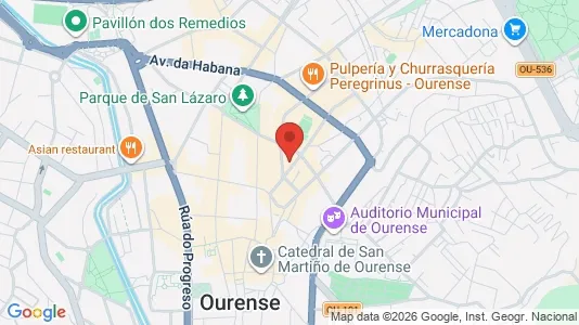 Apartments for rent i Ourense - kort over placeringen