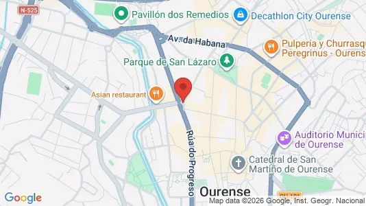 Apartments for rent i Ourense - kort over placeringen