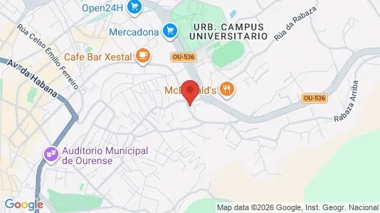 Apartments for rent i Ourense - kort over placeringen