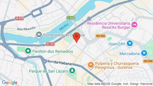 Rooms for rent i Ourense - kort over placeringen