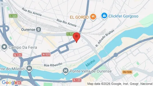 Apartments for rent i Ourense - kort over placeringen
