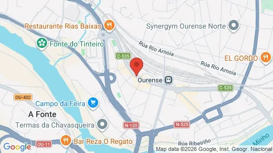 Apartments for rent i Ourense - kort over placeringen