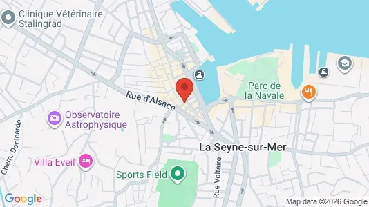Apartments for rent i Toulon - kort over placeringen