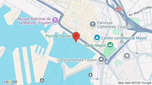 Apartments for rent i Toulon - kort over placeringen