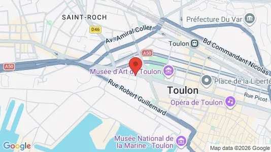 Apartments for rent i Toulon - kort over placeringen
