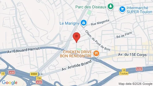 Apartments for rent i Toulon - kort over placeringen