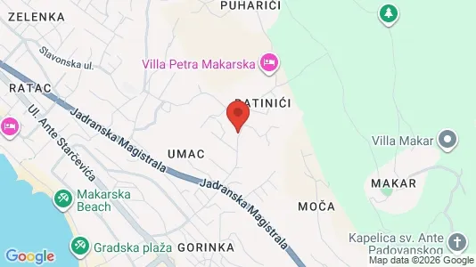 Apartments for rent i Makarska - kort over placeringen