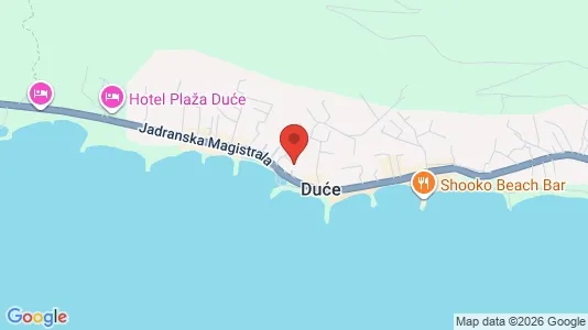 Apartments for rent i Omiš - kort over placeringen
