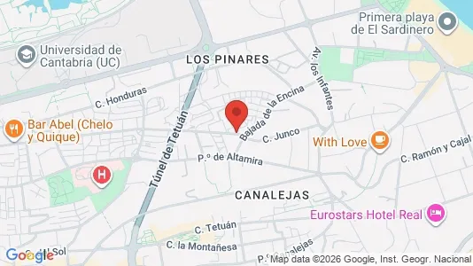 Apartments for rent i Santander - kort over placeringen