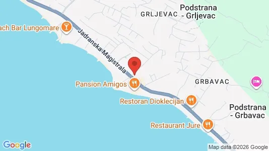 Apartments for rent i Podstrana - kort over placeringen