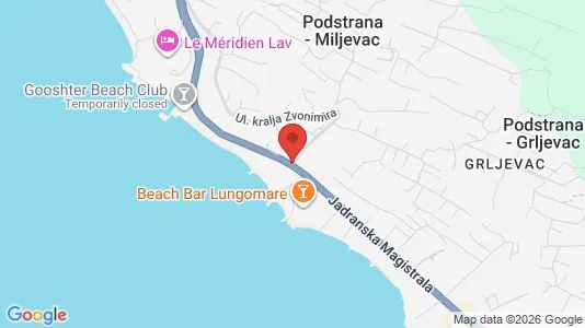 Apartments for rent i Podstrana - kort over placeringen