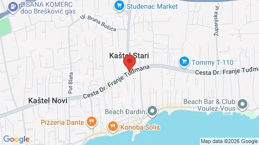 Apartments for rent i Kaštela - kort over placeringen