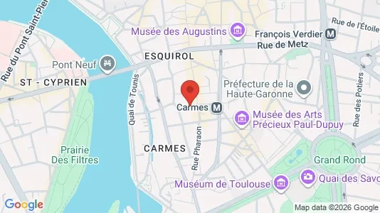 Apartments for rent i Toulouse - kort over placeringen