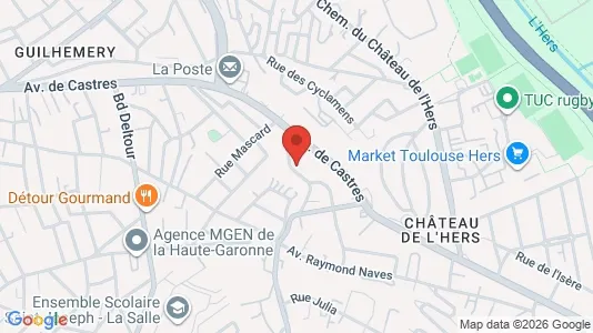 Apartments for rent i Toulouse - kort over placeringen