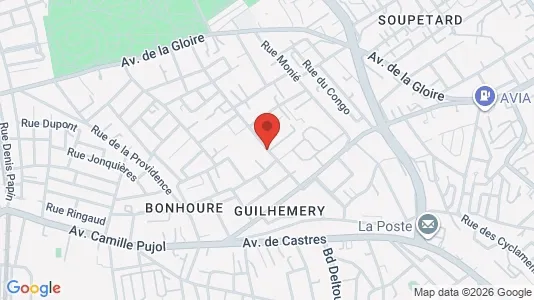 Apartments for rent i Toulouse - kort over placeringen
