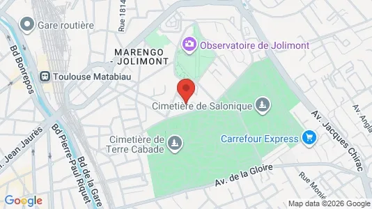 Apartments for rent i Toulouse - kort over placeringen