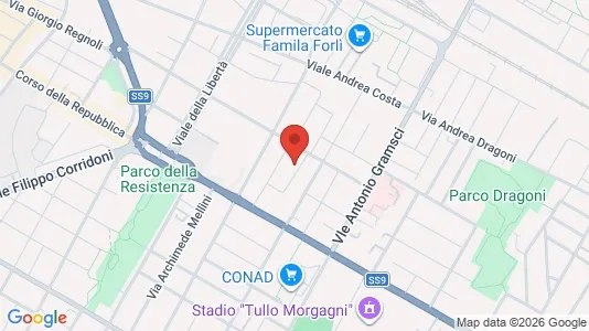 Rooms for rent i Forlì - kort over placeringen