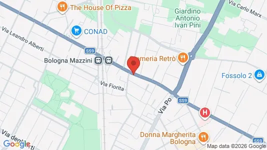 Apartments for rent i Bologna - kort over placeringen