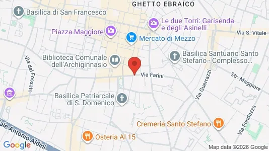 Apartments for rent i Bologna - kort over placeringen