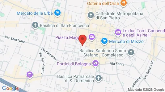 Apartments for rent i Bologna - kort over placeringen