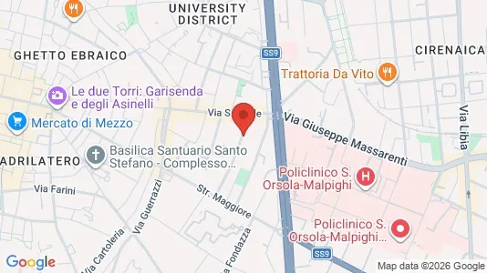 Apartments for rent i Bologna - kort over placeringen