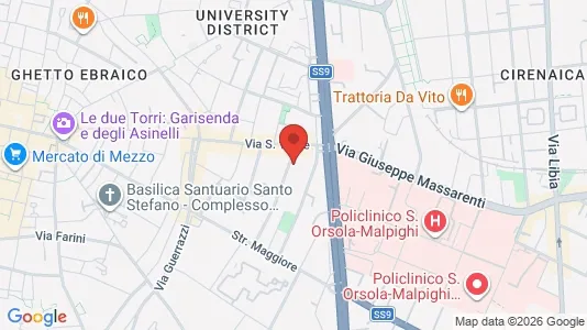 Apartments for rent i Bologna - kort over placeringen