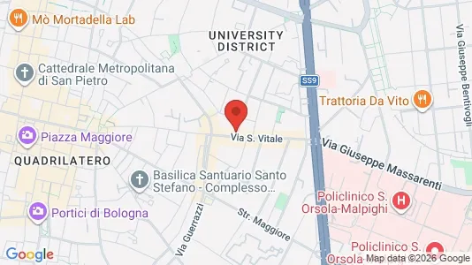 Apartments for rent i Bologna - kort over placeringen