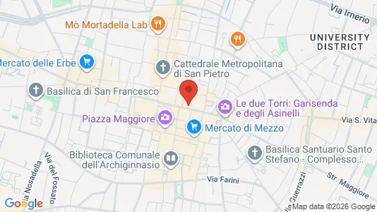 Apartments for rent i Bologna - kort over placeringen