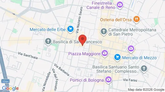 Apartments for rent i Bologna - kort over placeringen