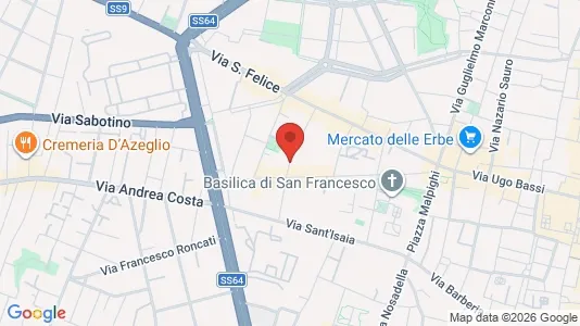 Apartments for rent i Bologna - kort over placeringen