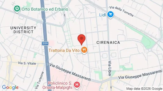 Apartments for rent i Bologna - kort over placeringen