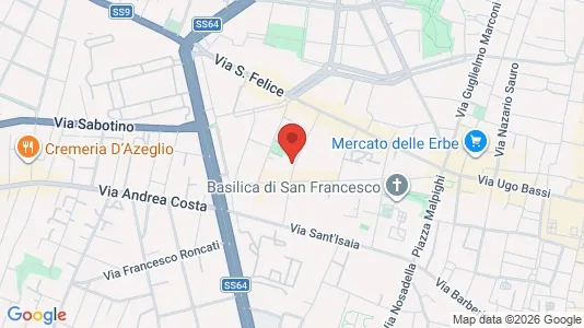 Apartments for rent i Bologna - kort over placeringen