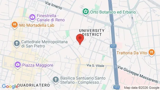 Apartments for rent i Bologna - kort over placeringen