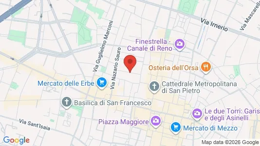 Apartments for rent i Bologna - kort over placeringen