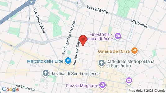 Apartments for rent i Bologna - kort over placeringen