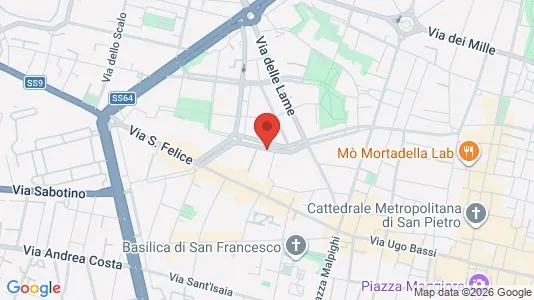 Apartments for rent i Bologna - kort over placeringen