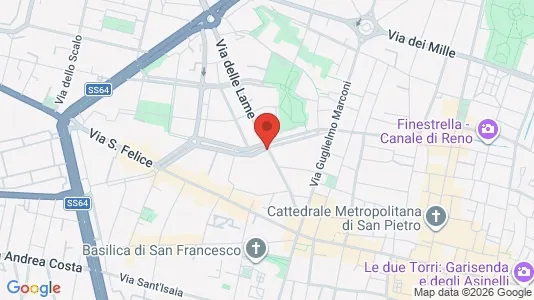 Apartments for rent i Bologna - kort over placeringen