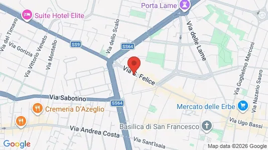 Apartments for rent i Bologna - kort over placeringen