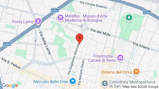 Apartments for rent i Bologna - kort over placeringen