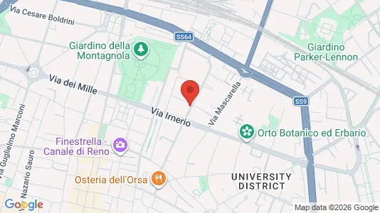 Apartments for rent i Bologna - kort over placeringen