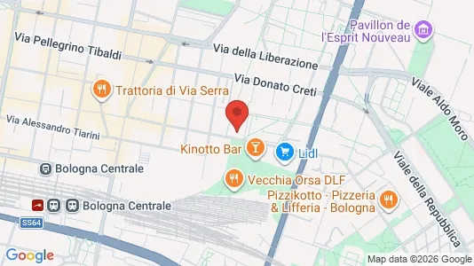 Apartments for rent i Bologna - kort over placeringen