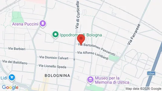 Apartments for rent i Bologna - kort over placeringen