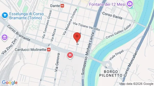 Rooms for rent i Turin - kort over placeringen